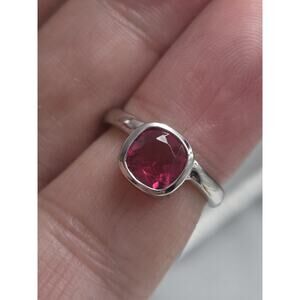 DSMK 925 STERLING SILVER TOURMALINE RING SIZE 6